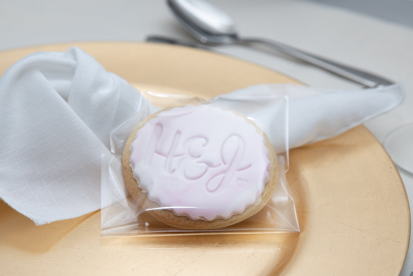 Personalised Wedding Biscuits Favours - Large Initials