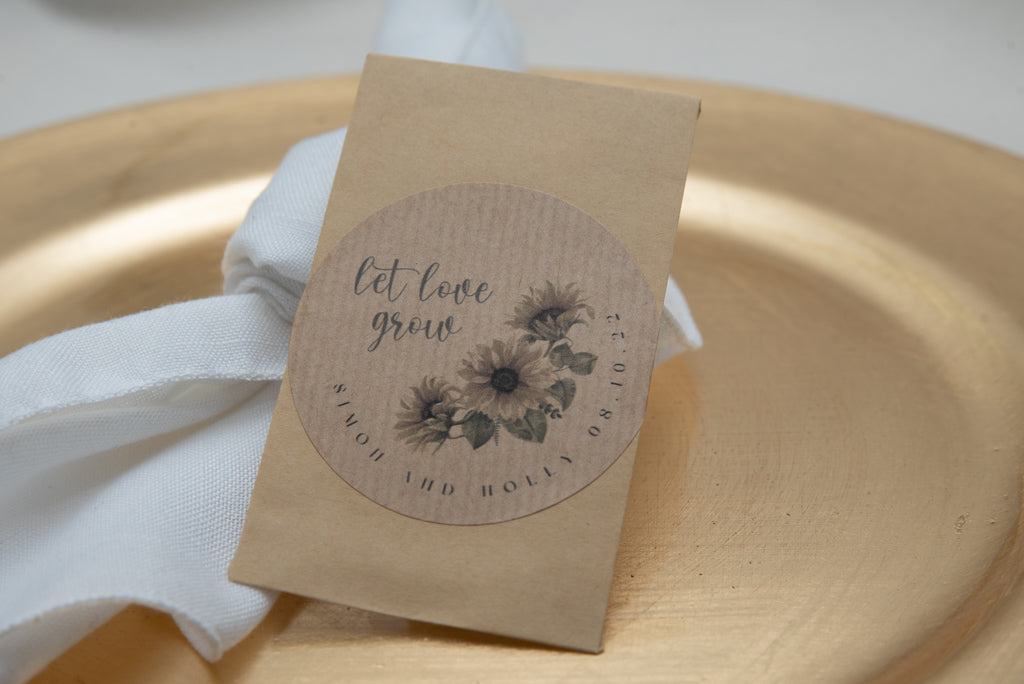 Let Love Grow - Wedding Favour - Seed Packet