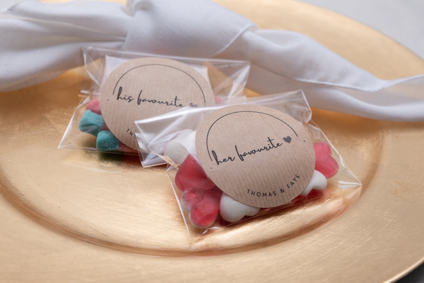 Wedding Favours - Sweet Bags - His and Her Favourites