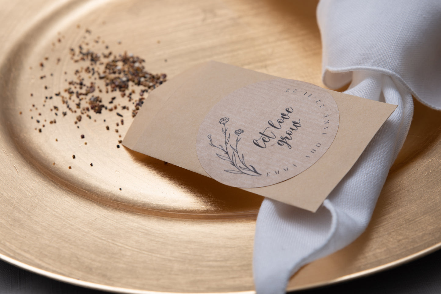 Let Love Grow - Wedding Favour - Seed Packet