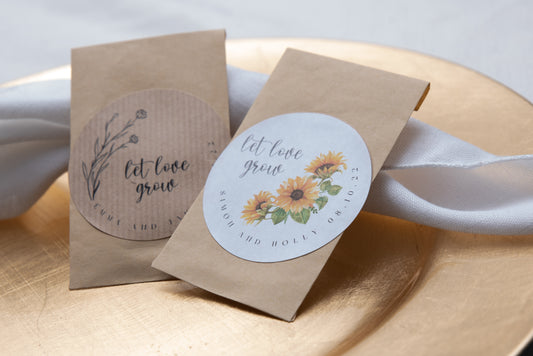 Let Love Grow - Wedding Favour - Seed Packet