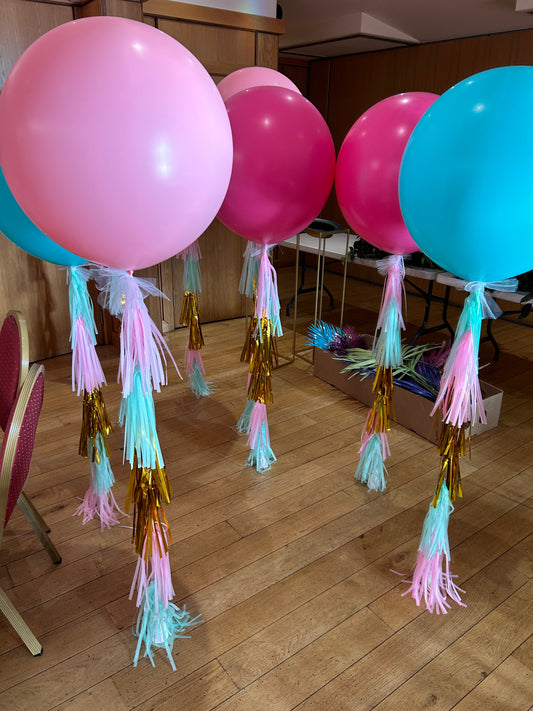 Large Helium Balloons with Tassels